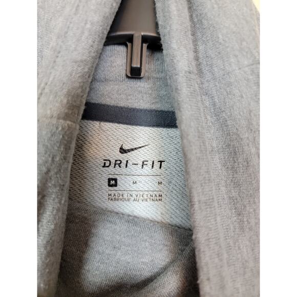 Nike Dri-Fit Athletic Pullover Sweatshirt Women's Medium Gray Funnel Neck - Picture 3 of 7